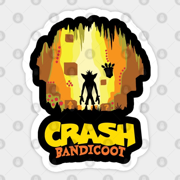 Crash is back Sticker by T-shirt Factory